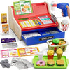 Wee Wonders Wooden Cash Register for Kids with Real Calculator & Scanner