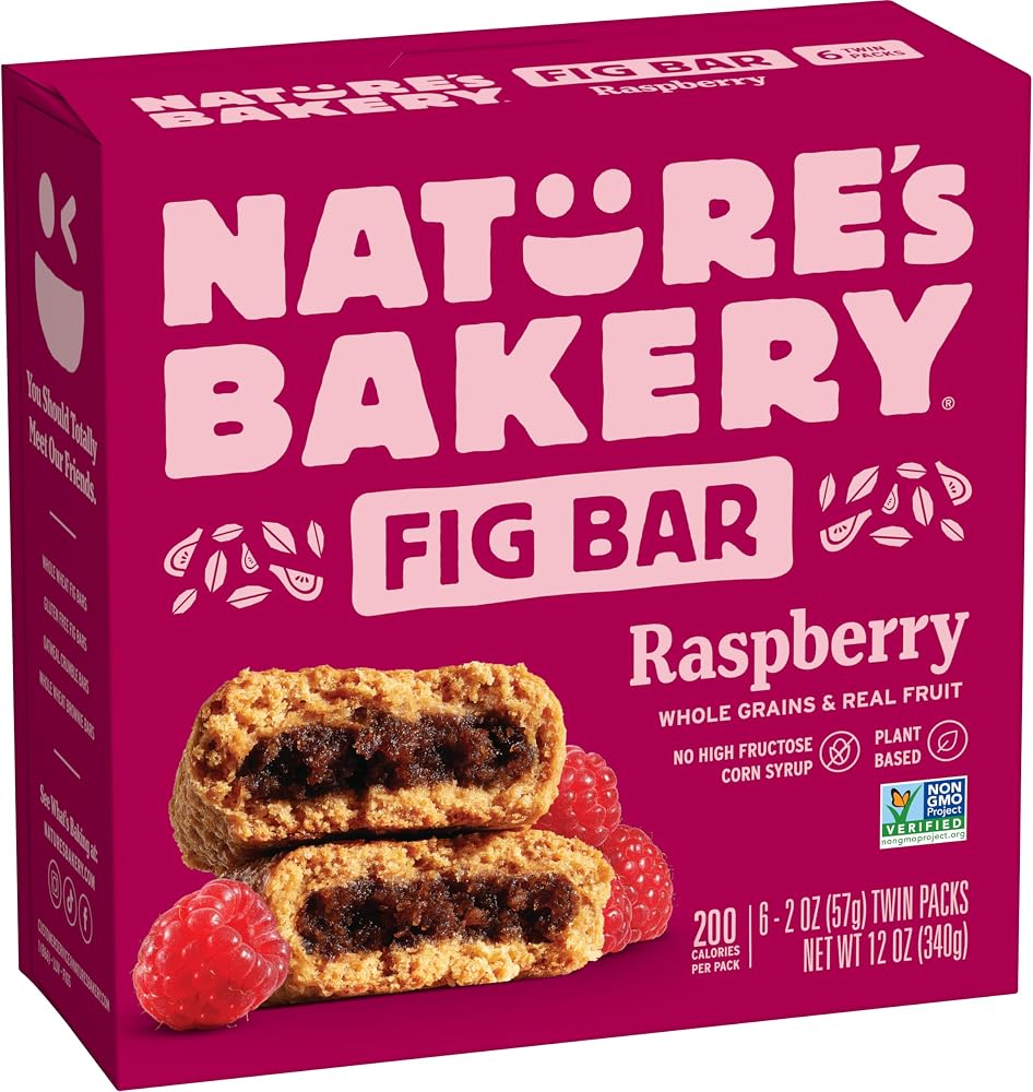 Nature’S Bakery Raspberry Fig Bars, Real Fruit, Nut Free, 6 Pack - Personal Care