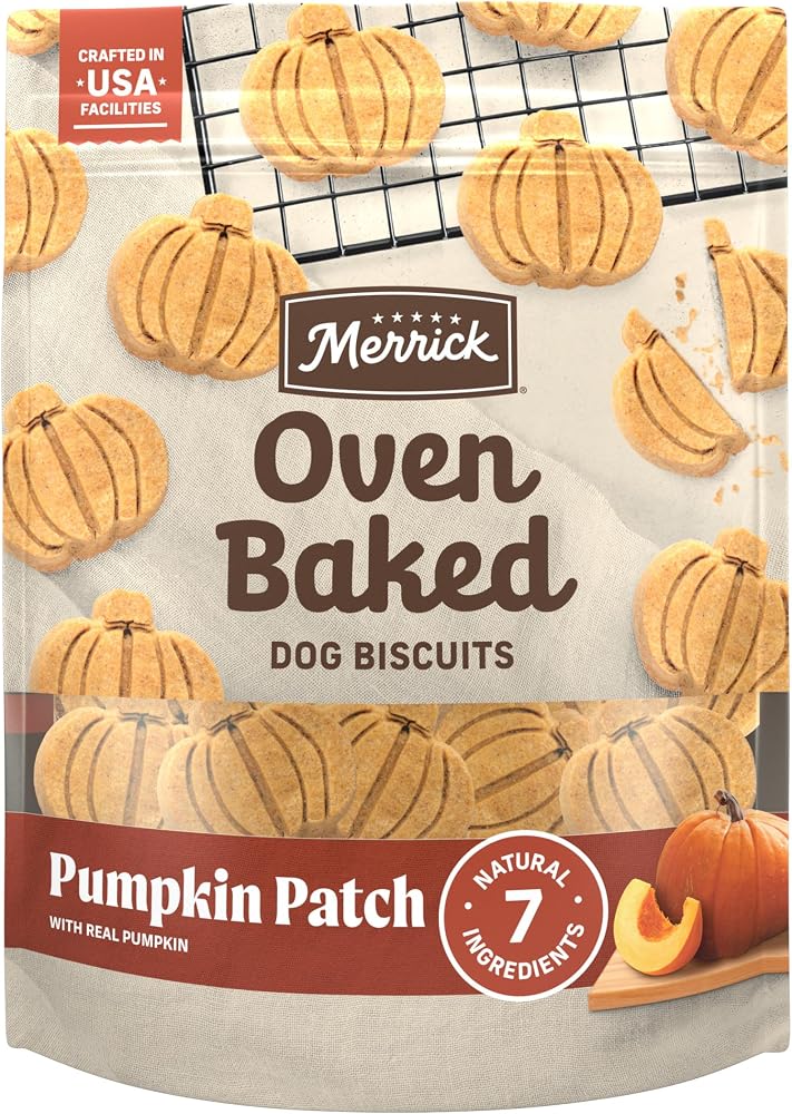 Merrick Oven Baked Pumpkin Dog Treats 11 oz Bag