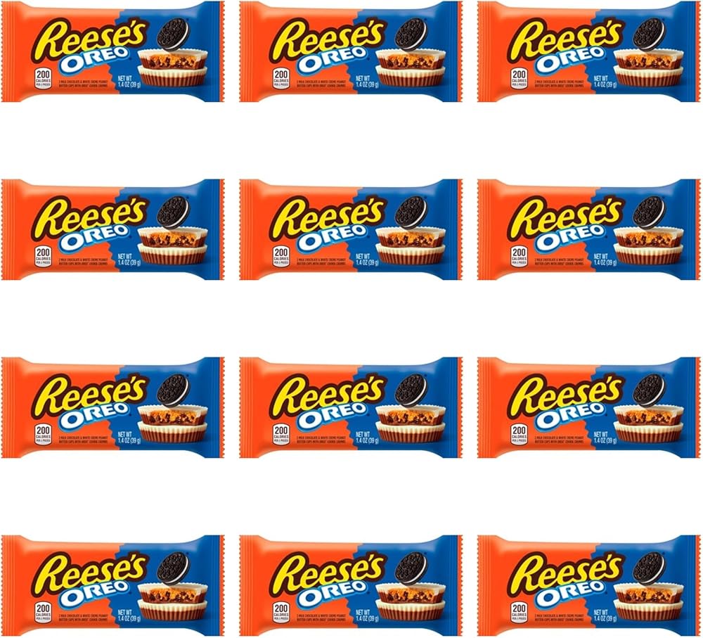 Big TOP DEALS USA Reese's Oreo Peanut Butter Cups | 1.4 oz Each, Reese's & Oreo Flavor, Multipack, Peanut Butter Filled, Chocolate Cups - Personal Care
