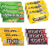 Big TOP DEALS USA 24 Count Candy Variety Pack, 6 Each Mike and Ike Original Fruits, Now and Later Banana, M&M's Peanut, Hershey's Milk Chocolate - Individually Wrapped, Fruity Chewy Candy