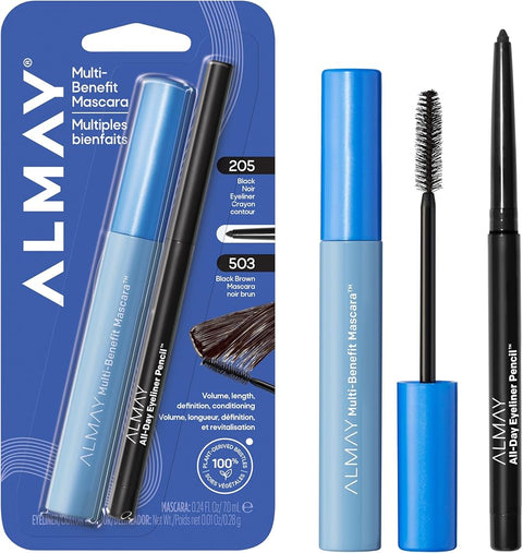 Almay Multi-Benefit Mascara & All-Day Eyeliner Pencil Duo, 1.1 oz