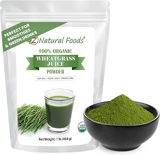 Z Natural Foods Organic Wheatgrass Juice Powder - Vegan Superfood, 1 lb