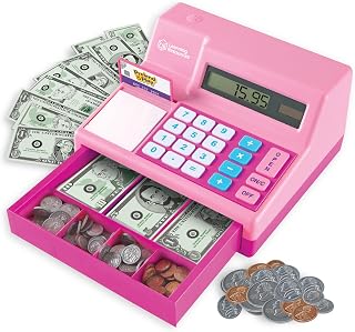 Learning Resources Pretend & Play Calculator Register Toy, Pink