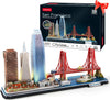 CubicFun 3D Puzzles for Adults Gifts Christmas LED San Francisco City Line