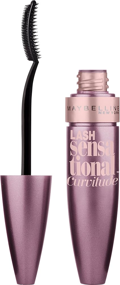 Maybelline New York Lash Sensational Curvitude Washable Mascara, Blackest Black, 0.33 fl. oz.