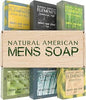 Natural AMERICAN ELEMENTS Men's Bar Soap - Masculine Scents, 100% Natural Soap for Men - Essential Oils, Organic Shea Butter - Made in USA, Body Wash - 5 oz