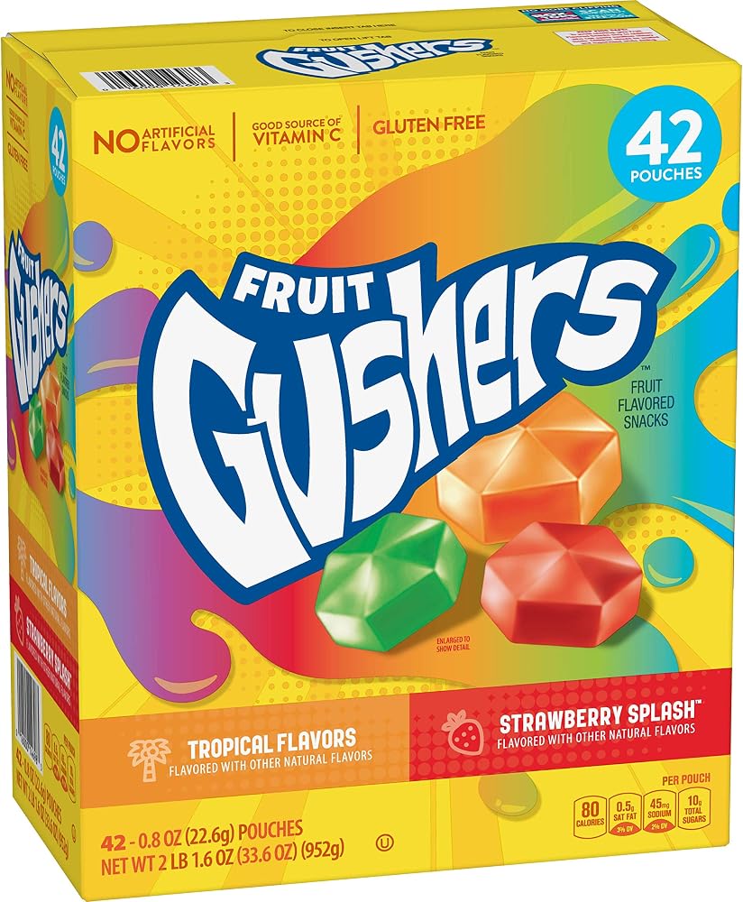 Gushers Strawberry Splash and Tropical Flavors 42 Count