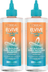 L'Oreal Paris Elvive Dream Lengths Curls No Build-Up Micellar Shampoo, Sulfate,Silicone and Paraben-Free, with Hyaluronic Acid and Castor Oil. Best for Curly to Coily type 3b+ curls 2 Pack, 33.8 fl oz