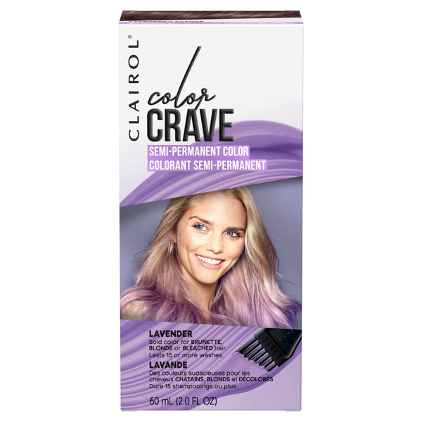 Clairol Color Crave Semi-Permanent Hair Dye, Lavender Hair Color, 1 Count