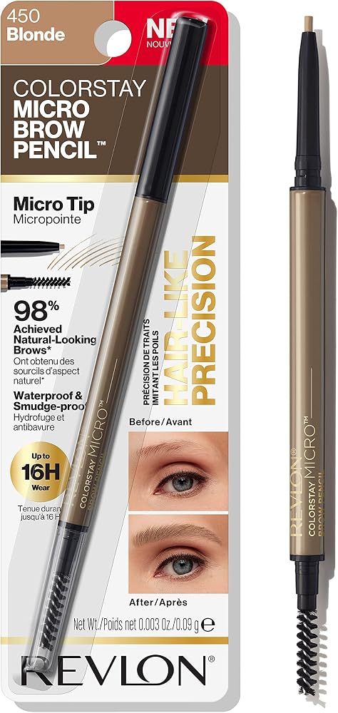 Revlon ColorStay Micro Brow Pencil, 450 Blonde, 0.003 oz