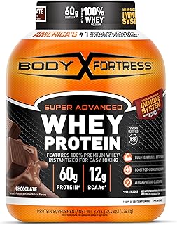 Body Fortress Super Advanced Whey Protein Powder, Chocolate, 3.9 lbs