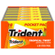 Trident Tropical Twist Sugar Free Gum, 6 Pocket Packs of 28 Pieces (168 Total Pieces)