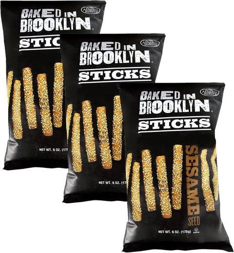 Baked in Brooklyn Sticks Certified Kosher - Sesame - Pack of 3-6 ounce