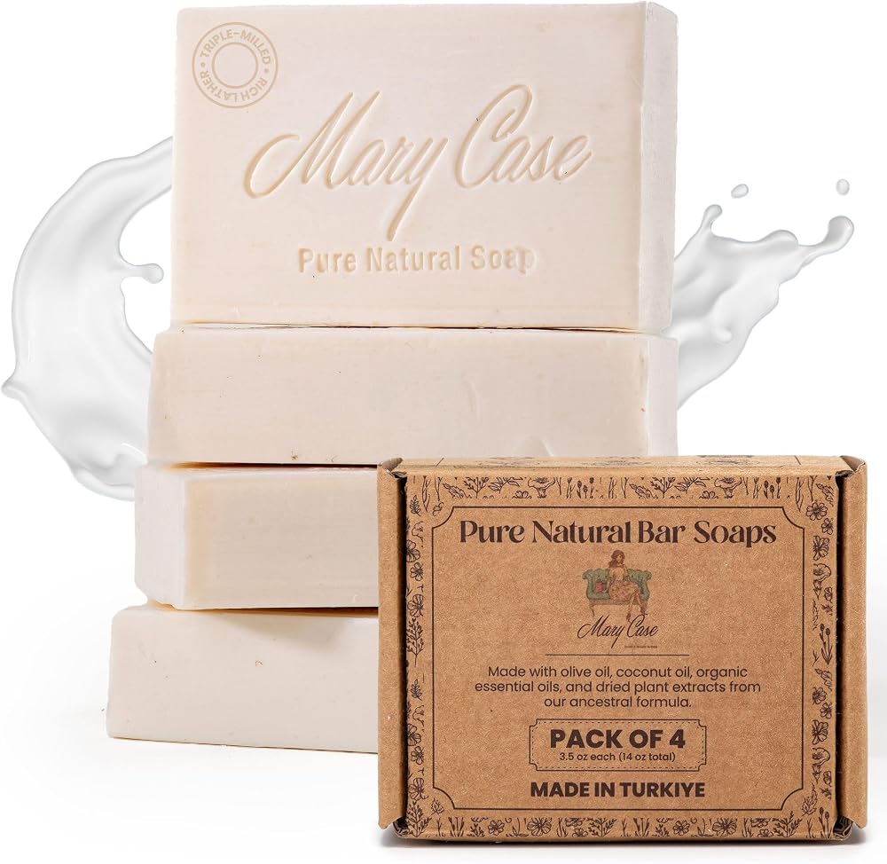 Mary Case Goat Milk & Lavender Bar Soap Set of 4 – For Women & Men - Personal Care
