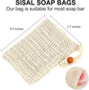 Soap Bag, Natural Sisal Soap Saver Bag Pouch Mesh Net Waste Plastic-free Exfoliating Foami - Image 3