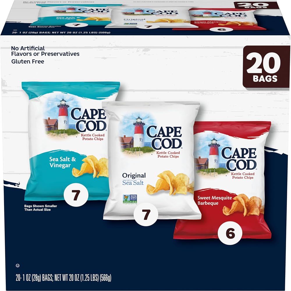 Cape Cod Variety Pack Chips, 20 Count 1 Oz - Personal Care