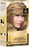 L'Oreal Paris Superior Preference Luminous Fade-Defying Permanent Hair Color, Hair Dye For Up to 9 Weeks of Radiance, Dark Blonde 7, 1 Hair Dye Kit - Personal Care