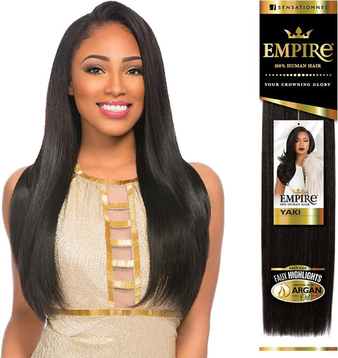 Sensationnel Empire Yaki Human Hair,1 Pack 16 inch, 33