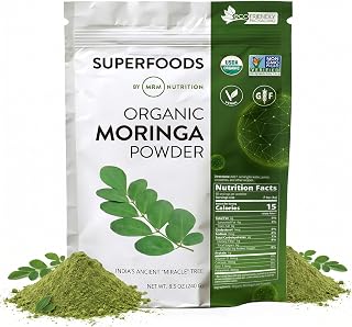 MRM Organic Moringa Powder - For Women & Men, Vegan - 60 Servings
