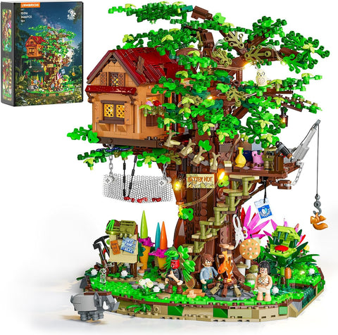 Lumibricks Jungle Treehouse, Lighting Building Set, Rainforest Adventure