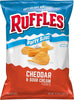 Ruffles Potato Chips, Cheddar & Sour Cream, 12.5 oz Party Size Bag - Image 2
