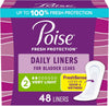 Poise Daily Liners, Incontinence Panty Liners, 2 Drop, 48 ct - Personal Care - Image 1