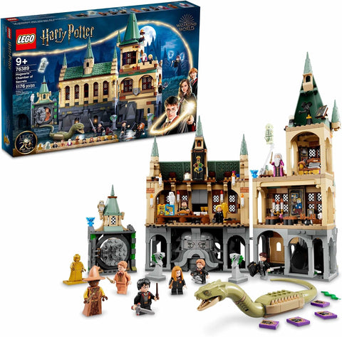 LEGO Harry Potter Hogwarts Chamber of Secrets 76389 Castle Toy with The Great Hall, 20th Anniversary Model Set with Collectible Golden Voldemort Minifigure and Glow-in-the-Dark Nearly Headless Nick