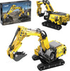 CADA Bricks Excavator Building Kit – 467 Pieces Construction Toy, Functional Arm, Working Bucket, 360° Rotation, STEM Engineering Model, Compatible with Major Brick Brands