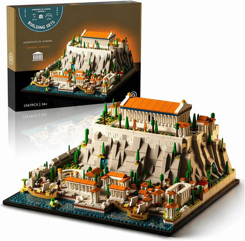 Givenni Architecture The Acropolis in Athens Building Sets; Collectible Model for Adults; Home Décor Model Building Kit, Creative DIY Activity, Famous Landmarks Collection (1947 Pieces)