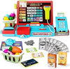 Kids Cash Register with Scanner, Role-Play Toys for Children 3-8 | Microphone, Shopping Basket, 52 Shop Accessories,Play Money, Pretend Play Children's Cash Register (Blue)