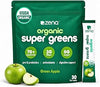 Zena Nutrition Organic Super Greens Powder, Green Apple, 30 Packets