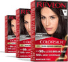 Revlon ColorSilk with Bond Repair Hair Color, 20 Brown Black, 3pk - Image 1