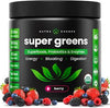 Super Greens Powder, 40+ Organic Superfoods, Probiotics & Enzymes for Energy, Digestion, Gut Health & Bloating | Organic Fruit & Veggie Drink Mix with Prebiotic Fiber, Daily Green Juice Smoothie Blend