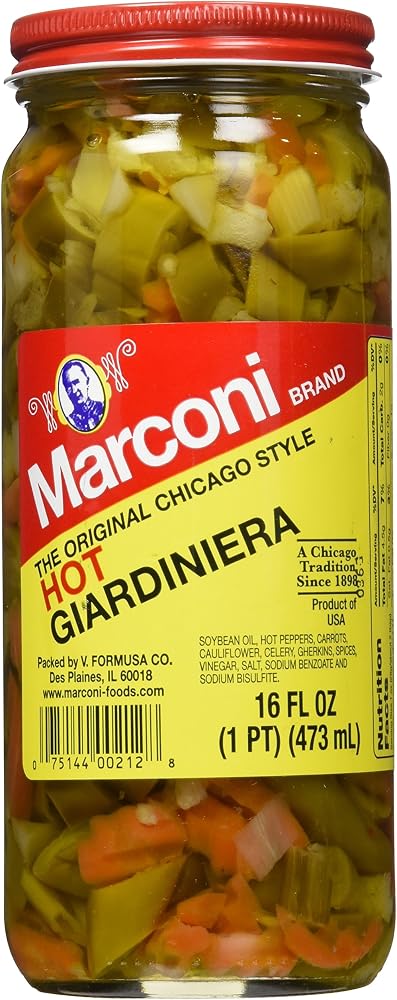 Marconi Hot Giardiniera, 16 Ounce