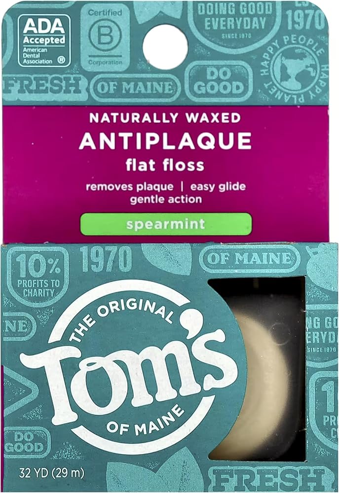 Tom's of Maine Floss Flat-Anti Plaque Spearmint 32 yd String