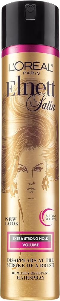 L'Oreal Paris Elnett Satin Extra Strong Hold Hairspray - Volume 11 Ounce (1 Count) (Packaging May Vary) - Personal Care