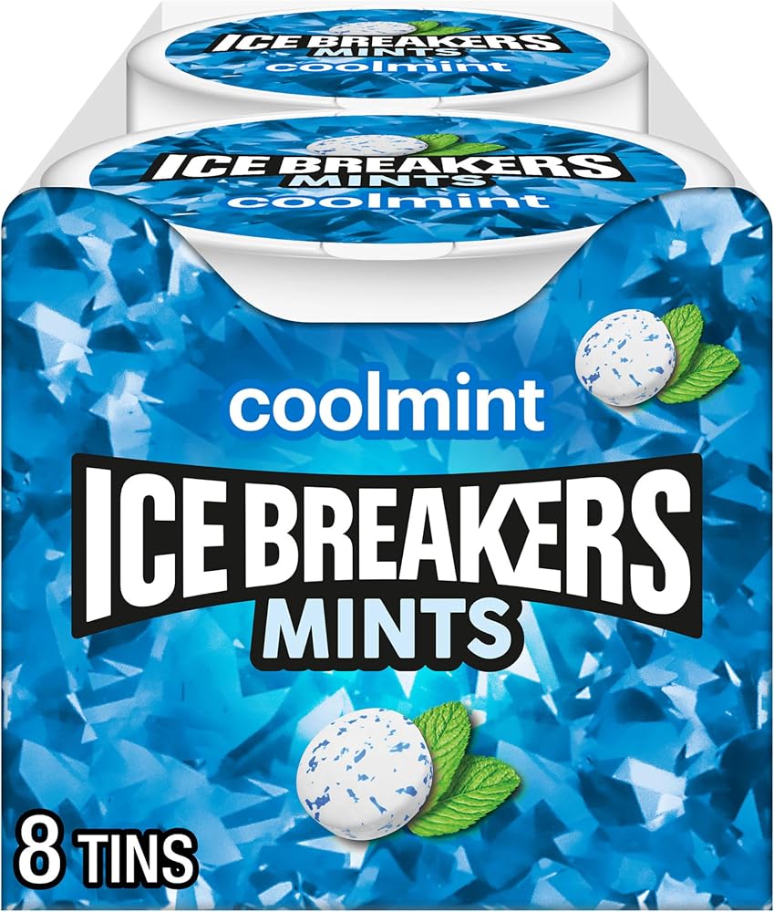 Ice BREAKERS Coolmint Flavored Sugar Free Mints Pucks, 1.5 oz (8 Count) - Personal Care