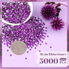 4000PCS 4mm Resin Dark Purple Rhinestones in Bulk (Dark Violet), Bedazzling Flatback Cryst - Image 2