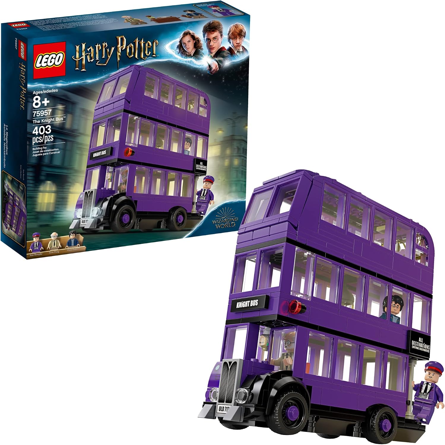 LEGO Harry Potter and The Prisoner of Azkaban Knight Bus 75957 Building Kit, New 2019 (403 Pieces)