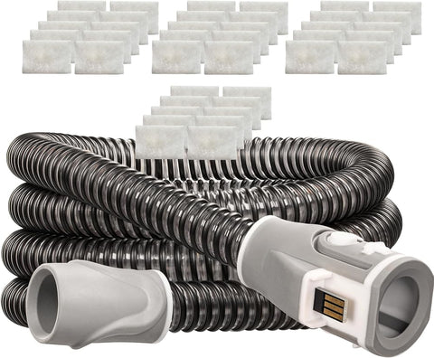 PurePAP CPAP Tube Kit for Airsense 10-40 CPAP Filters and 6 Foot Heated CPAP Tube, Compatible with Airsense 10 and Aircurve 10 - Flexible CPAP Hose Prevents Rainouts