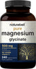NatureBell Pure Magnesium Glycinate 500mg Per Serving, 240 Veggie Capsules