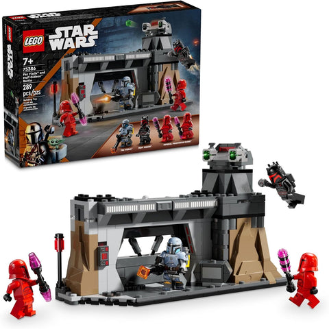 LEGO Star Wars: The Mandalorian Paz Vizsla and Moff Gideon Battle, Fun Building Set for Kids, Collectible Star Wars Toy with 4 Minifigures, Birthday Gift for 7 Year Old Boys and Girls, 75386