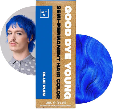 Good Dye Young Semi-Permanent Hair Color, Vegan and Cruelty-Free Purple Hair Dye, Last up to 24 Washes, Non-Damaging Conditioning Hair Color (5FL OZ, Stoned Pony)