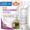 VEV Multi Collagen Peptides Powder, Hydrolyzed Types I, II, III, V & X Collagen, Unflavored, 32 oz, 82 Servings