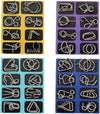 Metal Brain Teaser Puzzles, Set of 32 with Pouch, Steel IQ Games Physics Mind Metal Puzzles for Adults, Basket Stocking Stuffers for Boys Girls Adults Challenge Gifts