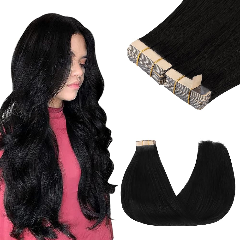 GOO GOO Tape in Hair Extensions Human Hair 22" 100g 40pcs #18D/22F