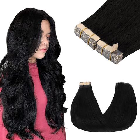GOO GOO Tape in Hair Extensions Human Hair 22" 100g 40pcs #18D/22F