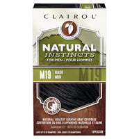 Clairol Natural Instincts Semi-Permanent Hair Dye for Men, M19 Black, Pack of 1