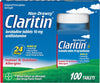 Claritin Allergy Medicine for Adults, 24-Hour Non-Drowsy Loratadine 10mg Pills, Antihistam - Image 1